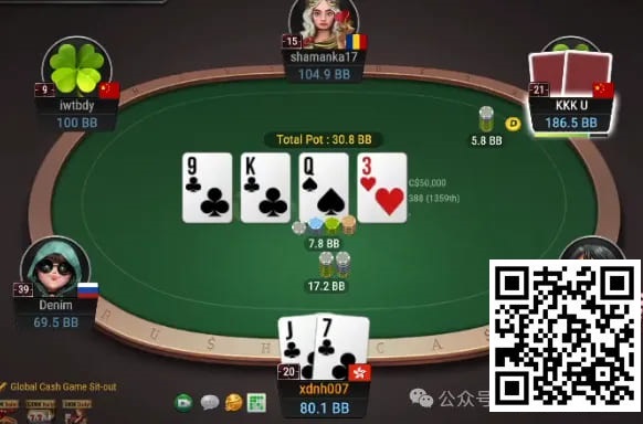【红龙扑克】牌局分析：2倍超池allin bluff又来了