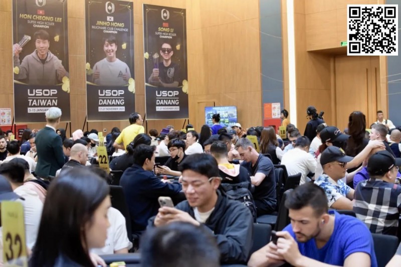【红龙扑克】2024USOP海防站｜主赛事Day1B组378人参赛47人晋级 14名中国选手闯入Day2