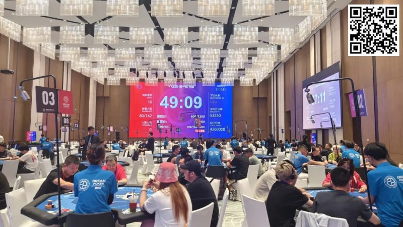 【红龙扑克】DPC圆梦杯 | 半程风雨半程暖，梦想之花绽新颜 主赛B组142人参赛40人晋级，郭翰达25.8万计分领跑