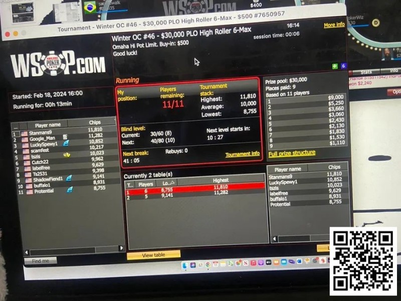 【红龙扑克】趣闻 | WSOP线上赛延迟报名出现BUG,导致11人争夺3万美元保底奖金!