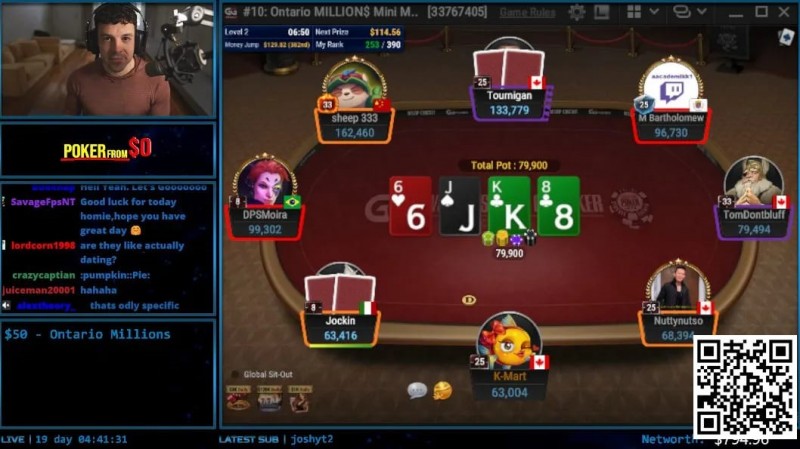 【红龙扑克】趣闻 | Kevin Martin结束了从0到5,000美元的极端挑战