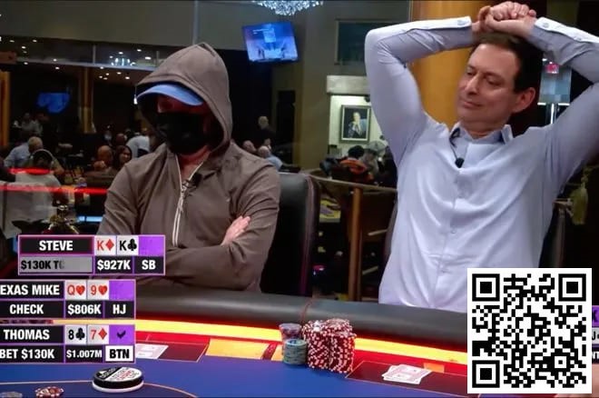 【红龙扑克】神秘扑克玩家在 Hustler Casino Live 上错误盖掉顺子，损失54万刀底池