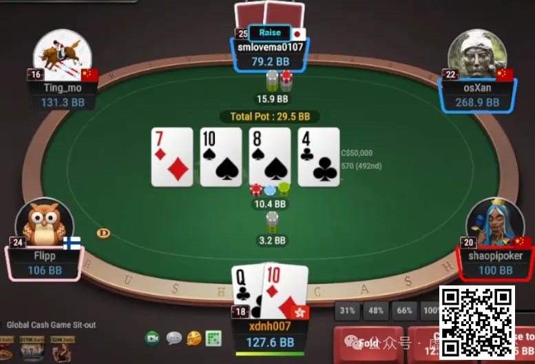 【红龙扑克】牌局分析：给太君下套
