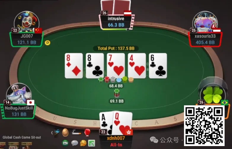 【红龙扑克】牌局分析：老天爷要我bluff