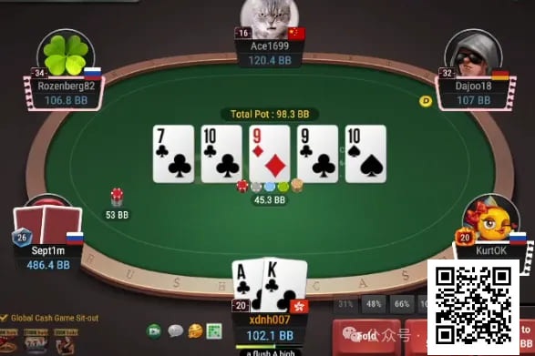 【红龙扑克】牌局分析：Bluff的时机