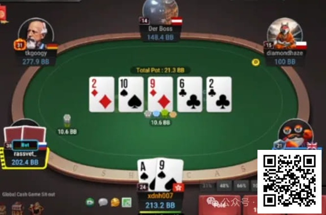 【红龙扑克】牌局分析：请不要这样3枪bluff