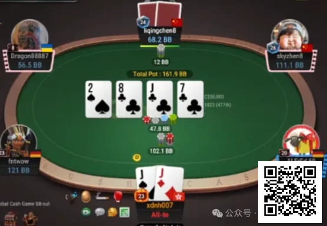 【红龙扑克】牌局分析：推allin的时机很完美