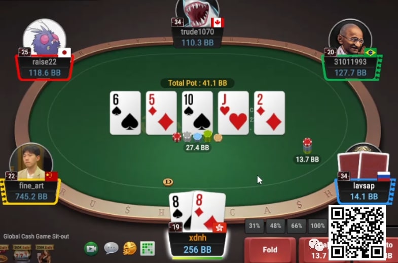 【红龙扑克】牌局分析：3Bet底池88怎么玩