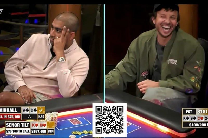 【红龙扑克】是四条还是诈唬？Airball河牌全下后亮出A，这手牌让对手陷入长考