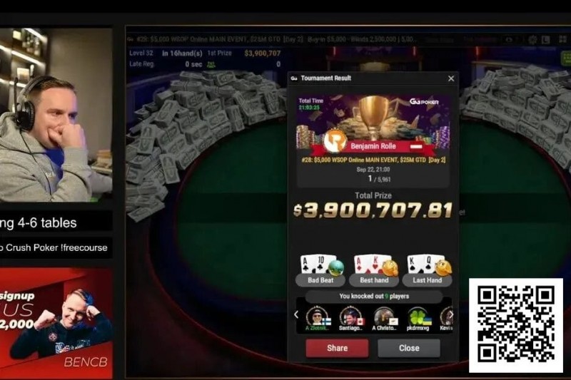 【红龙扑克】线上WSOP主赛冠军的忠告：善用剥削策略，不要过度迷信GTO！