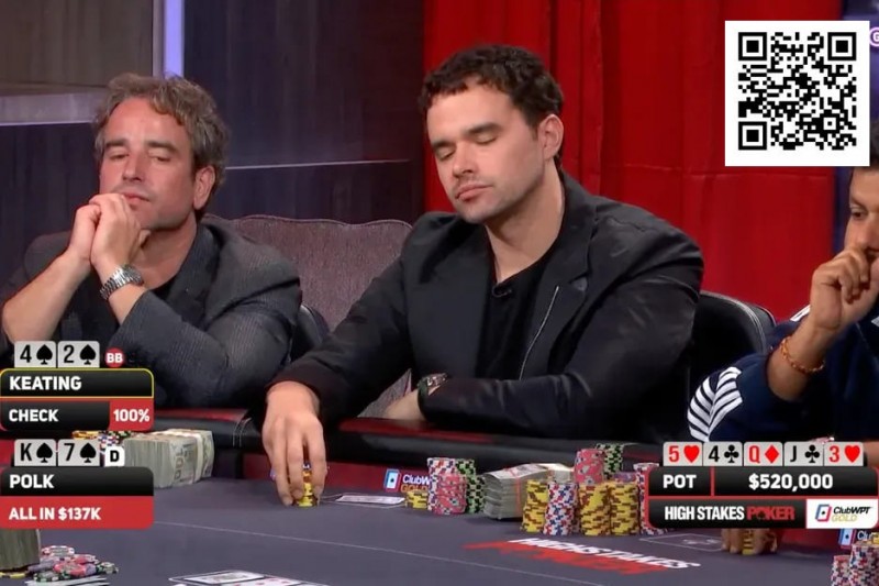 【红龙扑克】用4-high跟注全下，用AA推入1287个BB——Alan Keating是天才还是疯子？