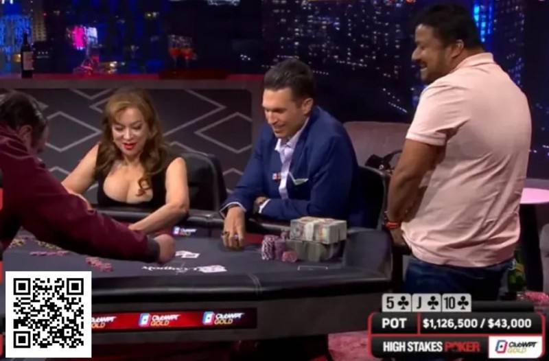 【红龙扑克】三人翻牌全下，发四次牌争夺110万美元巨池，A高成为最大赢家