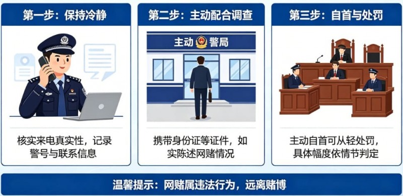 【红龙扑克】网赌被警察打电话要求配合调查怎么办？自首能否从轻处罚全面解析