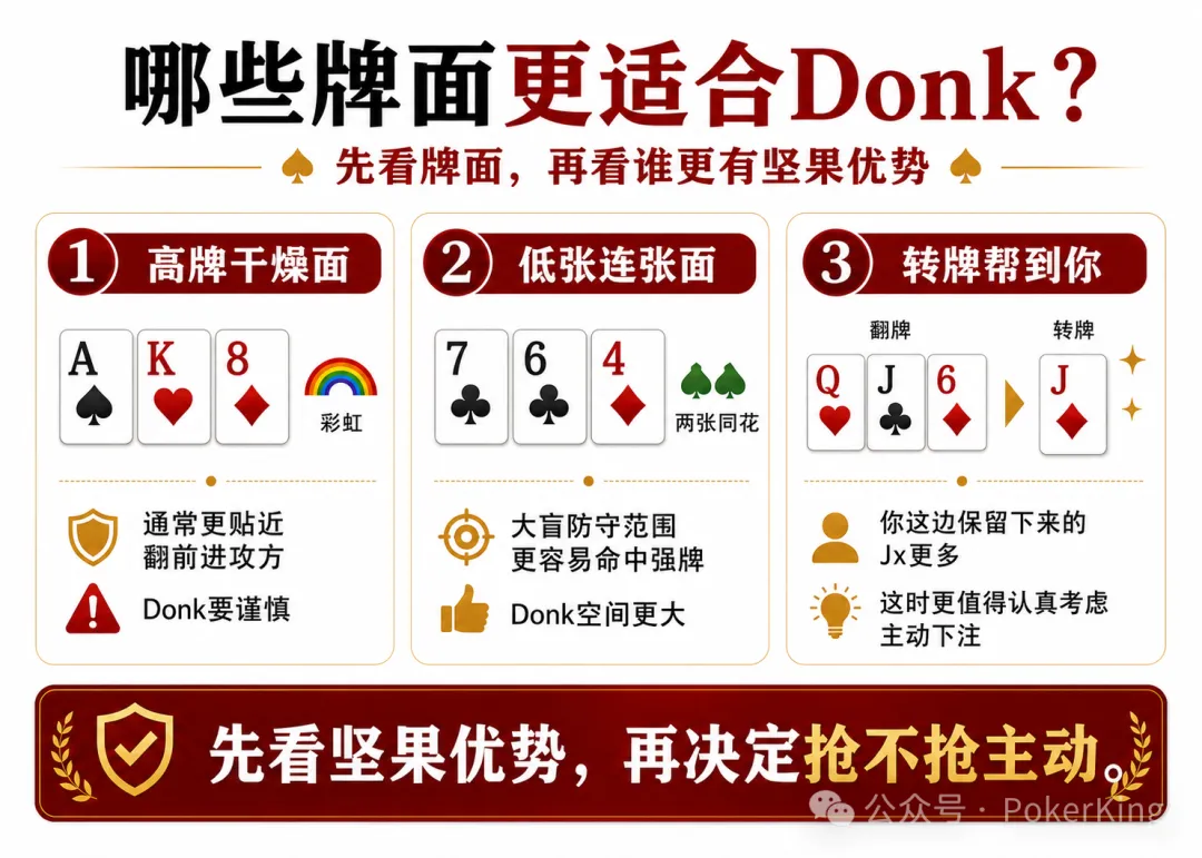 【红龙扑克】Donk-Bet什么时候能用?OOP不是只能过牌