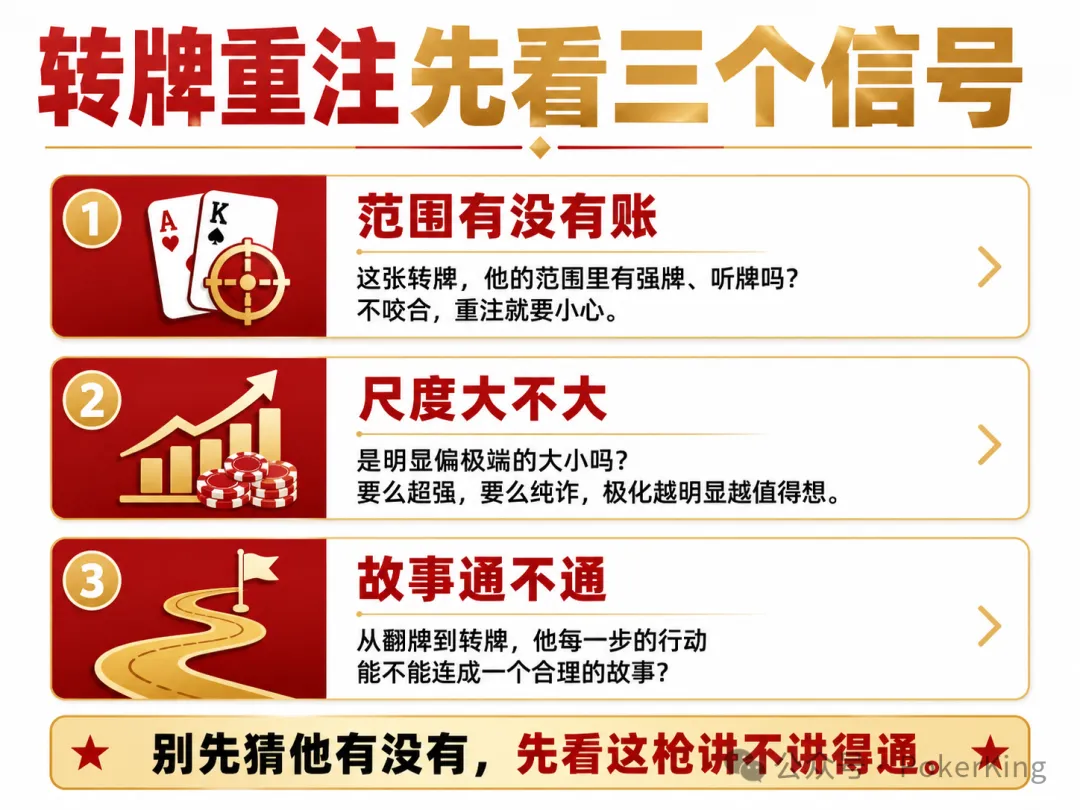 【红龙扑克】转牌重注，到底该信不信？三个信号帮你把“猜”变成“对账”
