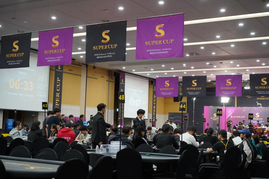 【红龙扑克】Super CUP釜山站|主赛共599人次参赛75人晋级;中日韩马四地扑克精英与跨界名人齐聚慈善邀请赛