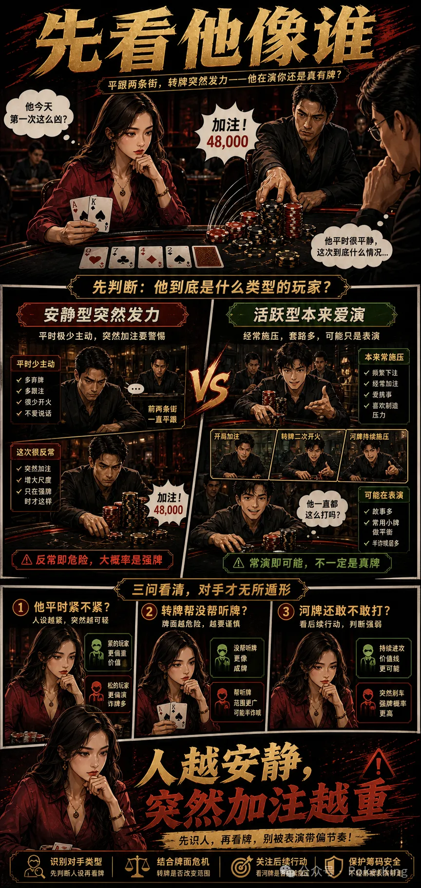 【红龙扑克】转牌被加注,到底该不该抓?先看三个破绽再决定
