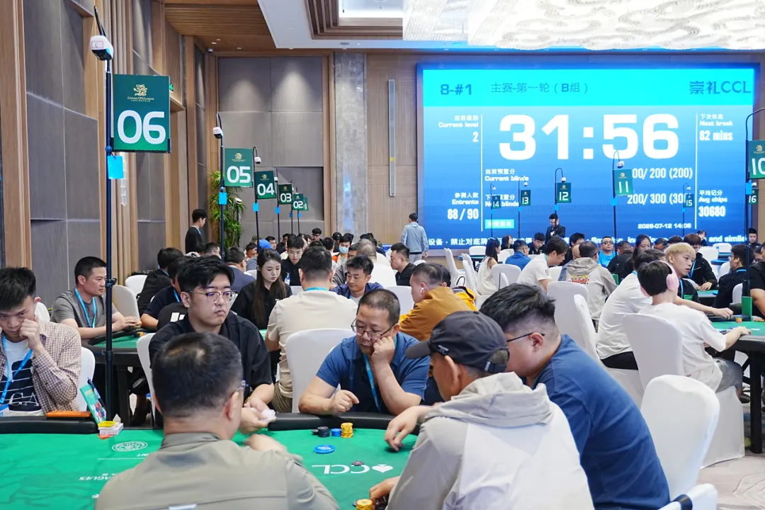 【红龙扑克】2026 CCL崇礼站主赛B组战报:168人参赛47人晋级,韩磊354K登顶CL