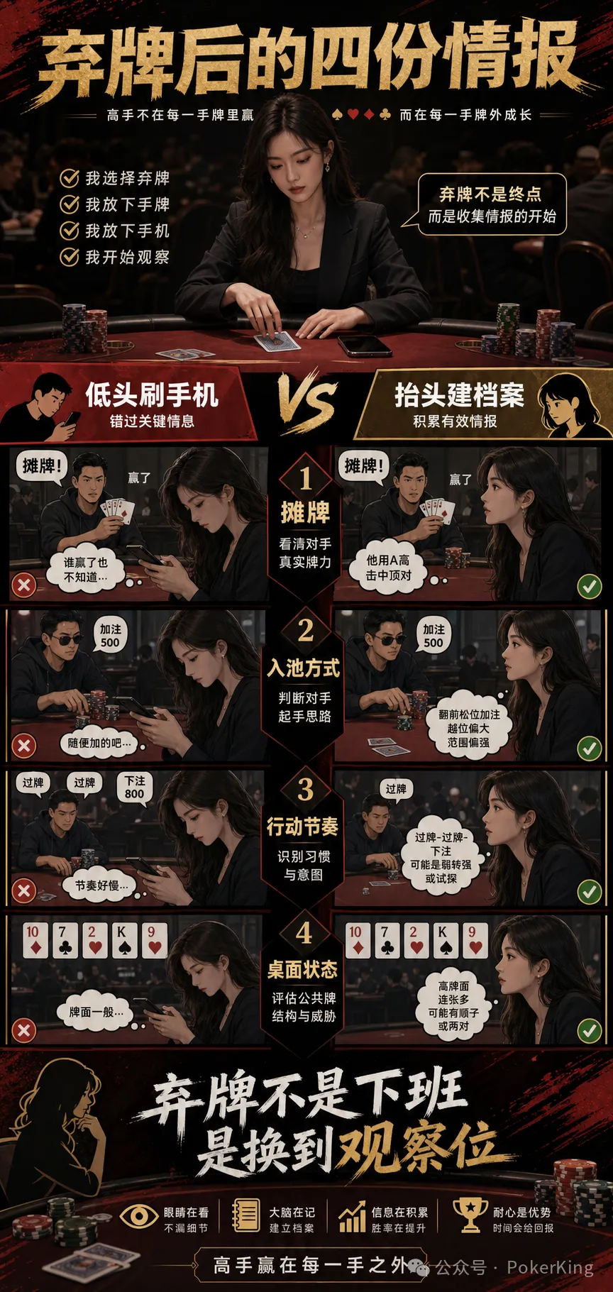 【红龙扑克】弃牌后别急着摸手机:四份档案帮你把“发呆时间”变成观察时间