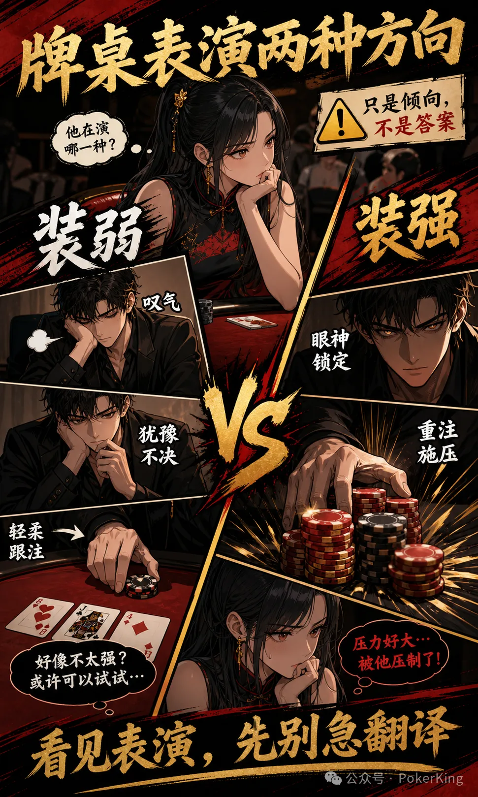 【红龙扑克】牌桌台词陷阱：“那我跟吧”到底是强是弱？先看基线再拆表演