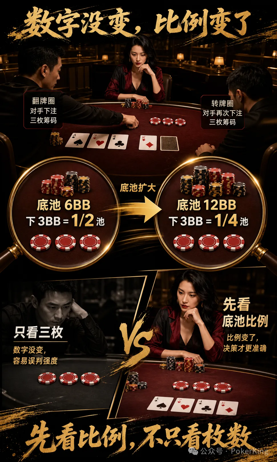 【红龙扑克】翻牌转牌同一个数，是“稳”还是“弱”？先查局面变没变