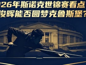 【红龙扑克】2026年斯诺克世锦赛看点:丁俊晖能否圆梦克鲁斯堡?